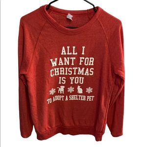 All I want for Christmas is you to adopt a shelter pet sweater